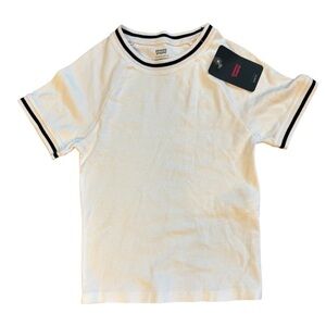 Levi's White Tee with Black Accents XS NWT